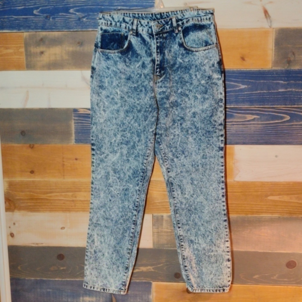 The Ragged Priest Acid Blue Cougar Mom Jeans 34 NWOT